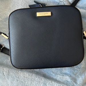 kate spade Dark Navy small camera-style shoulder bag.  Double zipper entry.